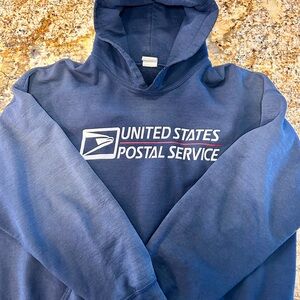 Blue Hoodie with United States Postal Service emblem
